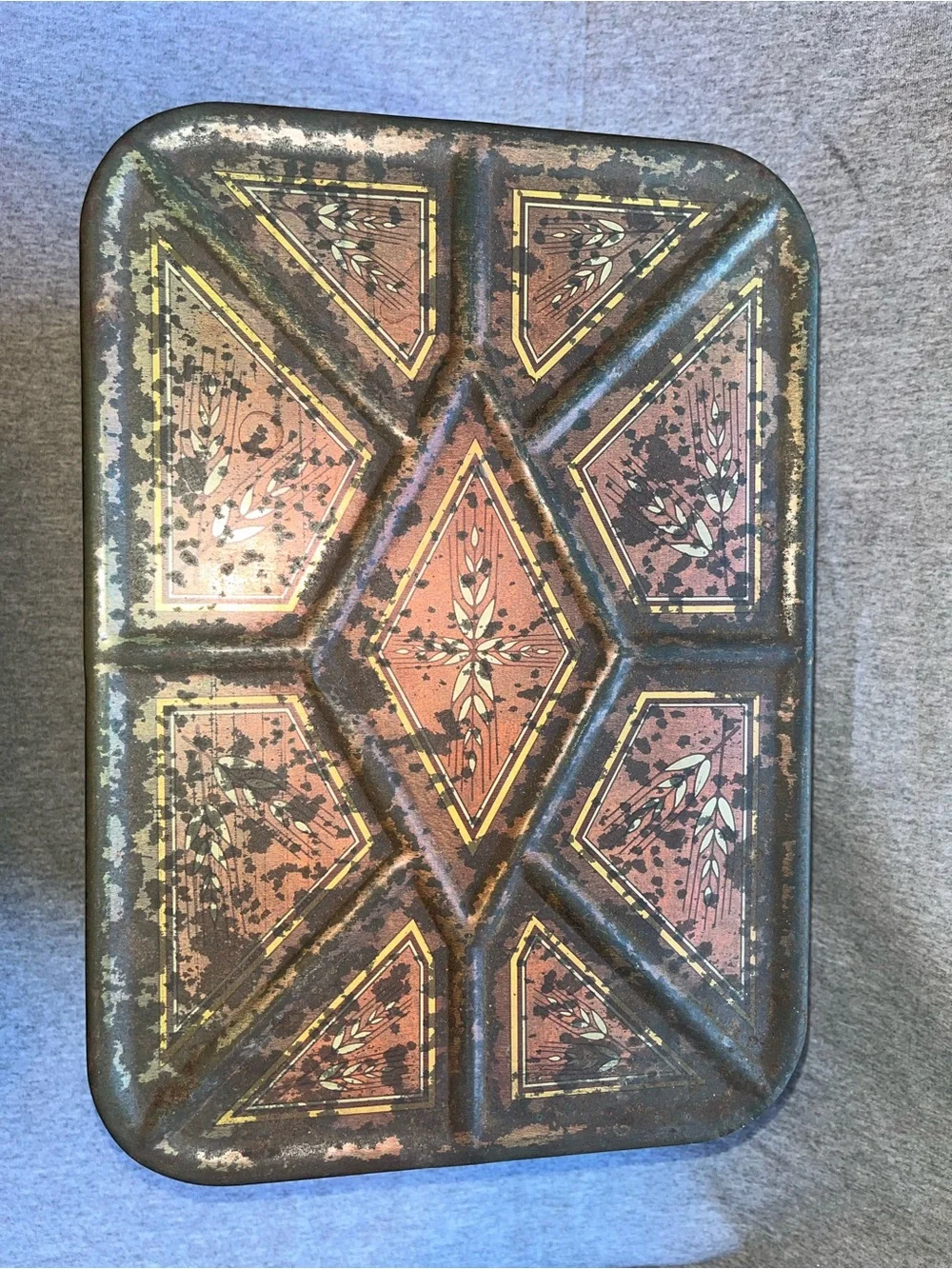 CHEINCO Tin Bread Box Better Baked Brand W/ Lid Brown Made In USA